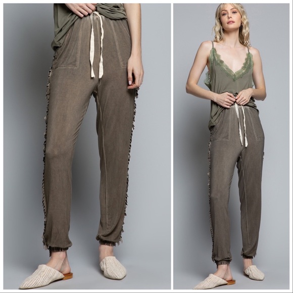 POL On the Fringe Mineral wash Joggers - Picture 2 of 11